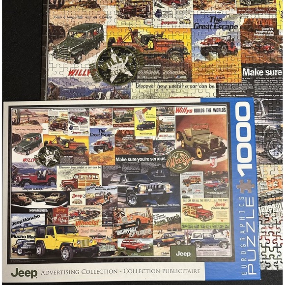 Eurographics 1000 PC Puzzle Jeep Advertising Collection Complete - Picture 6 of 8